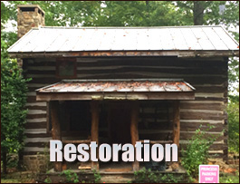 Historic Log Cabin Restoration  Tarboro, North Carolina
